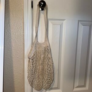 Everyday Cotton Mesh Tote Bag - Beige